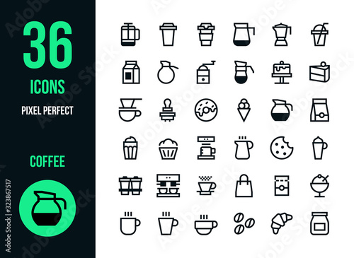 Simple Set of Coffee related icon set