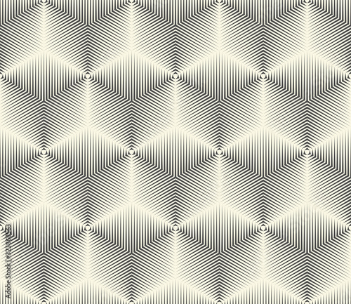 Seamless Cube Background. Monochrome Halftone Pattern