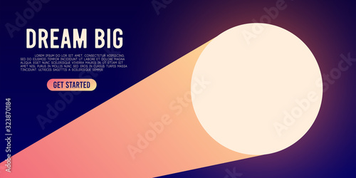 Rays of light. Golden spotlight. Vector illustration