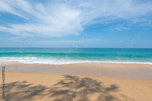 Beautiful tropical beach with sand and sky © sihasakprachum