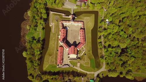 Nesvizh. The ancient castle Radzivilov. Belarus.