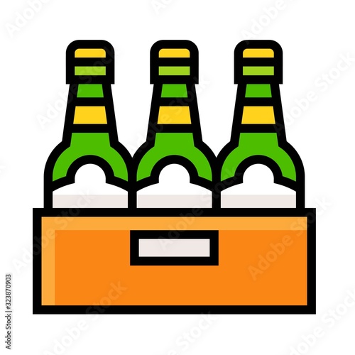 Bottle crate icon, Saint patrick's day related vector