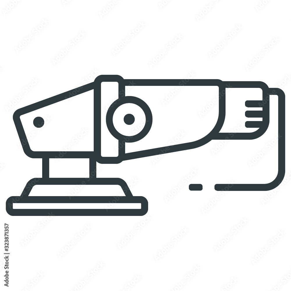 Electrical sander icon on white background Electrical sander icon on white background