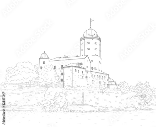 Sketch of Vyborg Castle photo