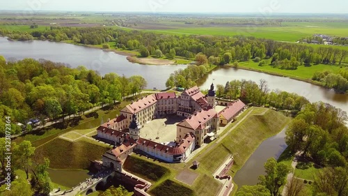 Nesvizh. The ancient castle Radzivilov. Belarus.