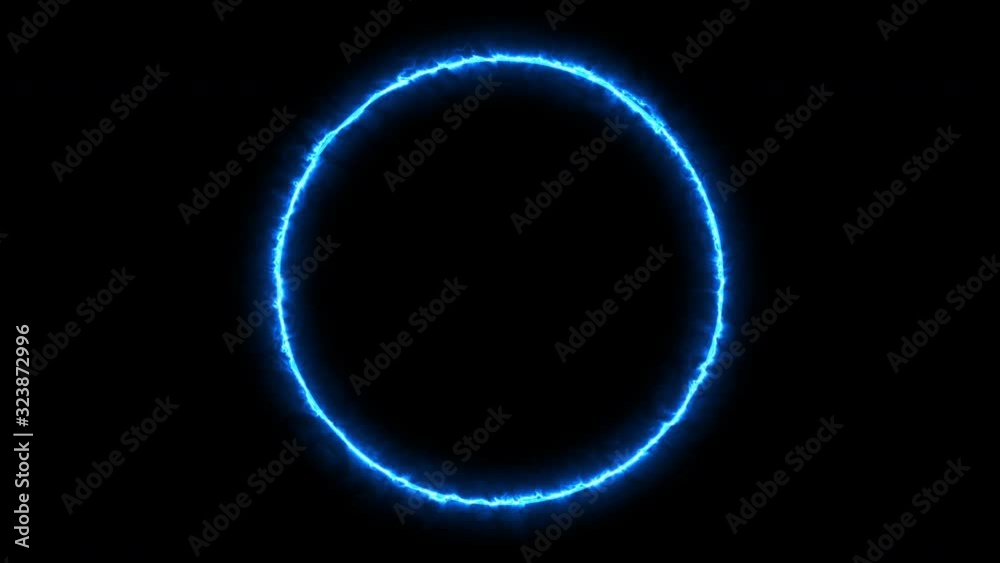 Empty circle, wheel frame with electric power border glowing, burning flame sign. Blank circle fire with electric power around frame lights. The best stock of animation round blue electric power Empty circle, wheel frame with electric power border glowing, burning flame sign. Blank circle fire with electric power around frame lights. The best stock of animation round blue electric power