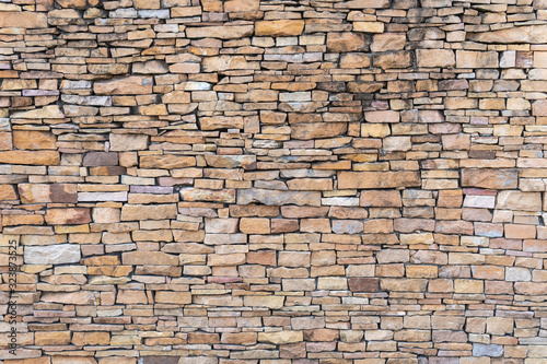 Background of old vintage dirty brick wall texture