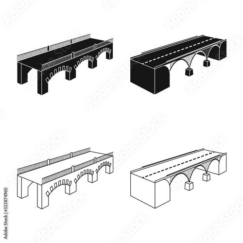 Vector design of connection and design icon. Collection of connection and side stock vector illustration.