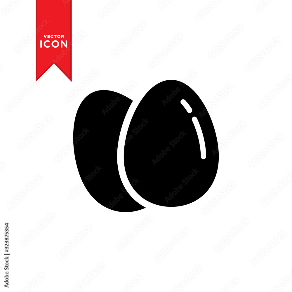 Egg icon vector. Simple design on white background. Egg icon vector. Simple design on white background.