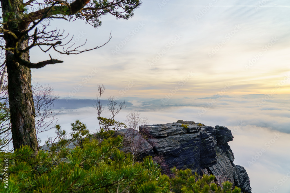Sonnenaufgang Sächsische Schweiz Lilienstein Sonnenaufgang Sächsische Schweiz Lilienstein