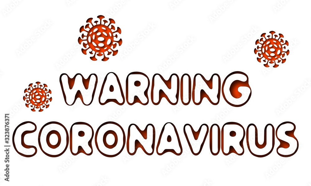 Symbol for Wuhan coronavirus outbreak isoalted on white background. 2019-nCov novel coronavirus concept