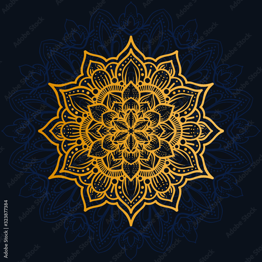 luxury decoration of mandala flowers with shiny gold color. yoga template. relax, islamic, arabesques, indian, turkey. luxury decoration of mandala flowers with shiny gold color. yoga template. relax, islamic, arabesques, indian, turkey.
