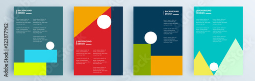 Modern abstract covers set, minimal covers design. Colorful geometric background, vector illustration.