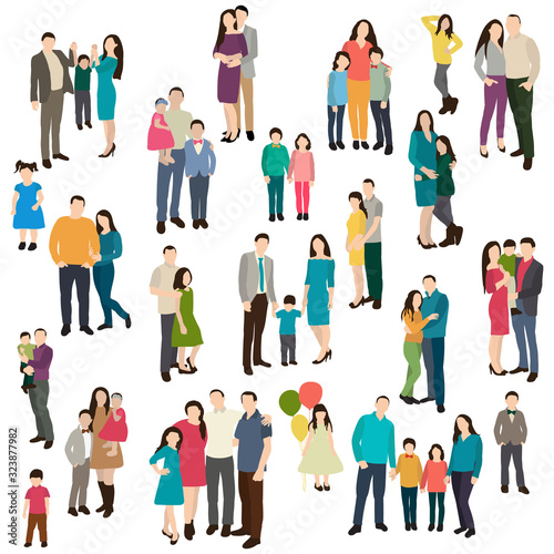 set of group of people, family