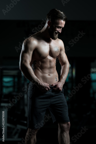 Bodybuilder Performing Most Muscular Pose
