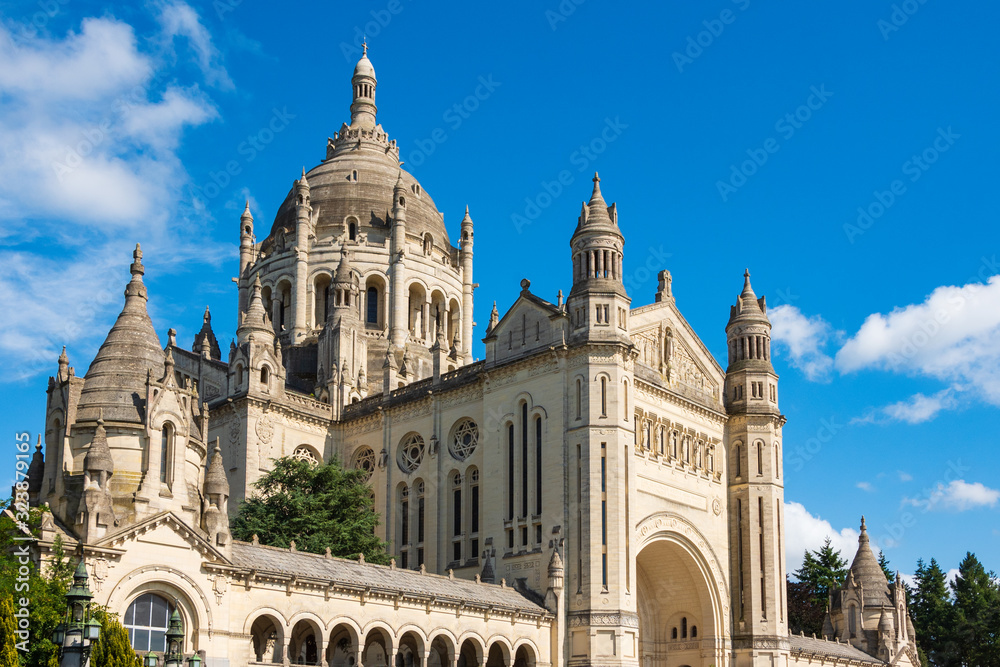  Lisieux, France. Basilica of Saint Therese, the second largest pilgrimage site in France, after Lourdes.