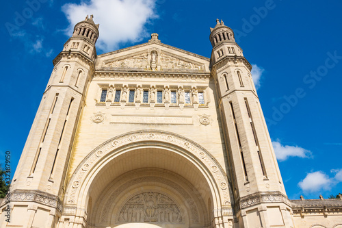  Lisieux, France. Basilica of Saint Therese, the second largest pilgrimage site in France, after Lourdes. Entrance. photo