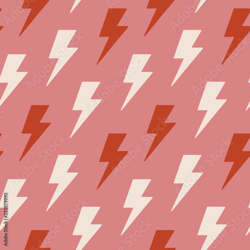 Lightnings and thunder seamless pattern. Seamless pattern on the theme of international Women's day, March 8, Mother's Day and Valentine's Day. Flash pattern for cards, wrapping papers, posters