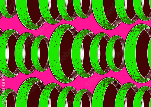 Seamless Pattern, Printed fabric, local textile of Africa, picture art and abstract background, Used for Fashion clothes, Scarf, Shawl, Carpet, Handkerchief, pillowcase and bag, vector illustration.