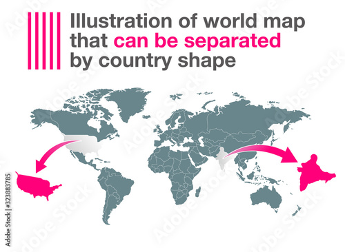 世界地図　高画質ベクター