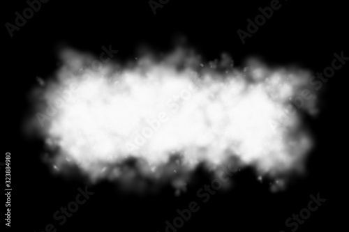 Smoke stock image Isolated on black background, Concept design Halloween