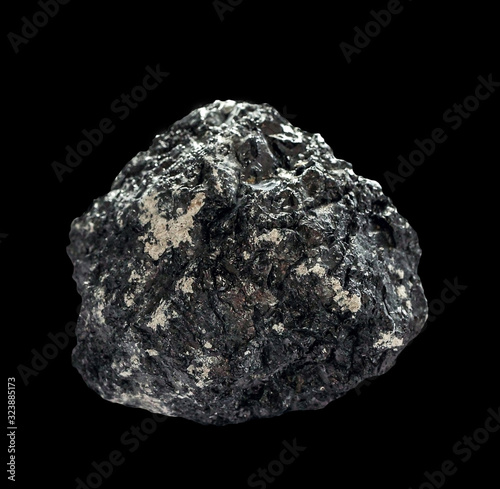 Natural specimen of Anthracite coal - metamorphic rock,