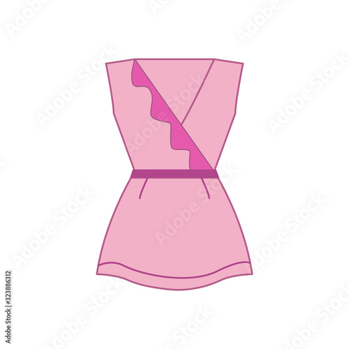 Blouse pink icon. Simple outline colored vector of woman clothes icons for ui and ux, website or mobile application © Gunay