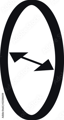 diameter icon, vector illustration 