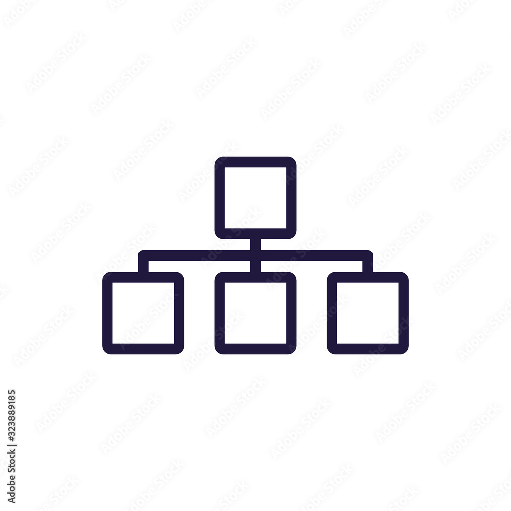 Isolated workflow map line style icon vector design Isolated workflow map line style icon vector design