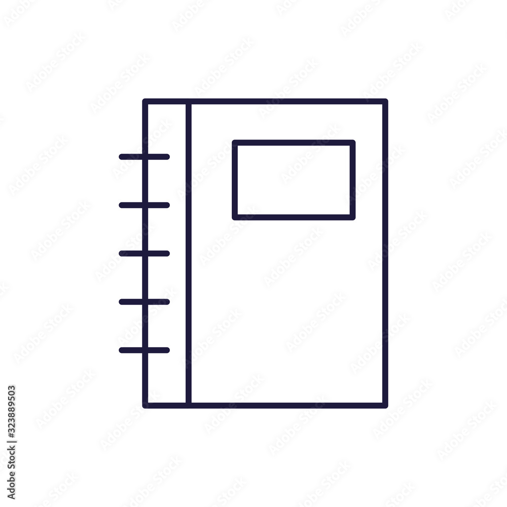 Isolated school notebook vector design Isolated school notebook vector design