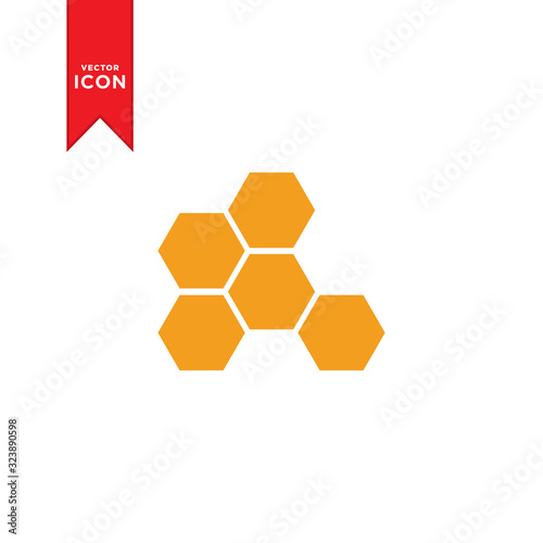 Honeycomb icon vector. Simple design on trendy icon.