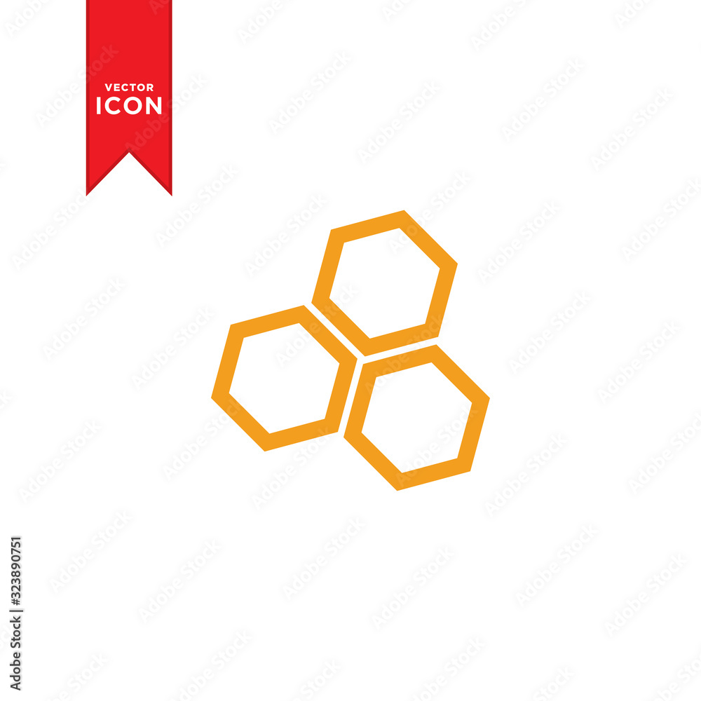 Honeycomb icon vector. Simple design on trendy icon.