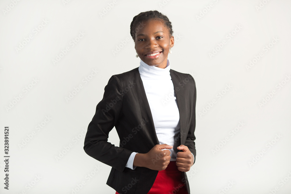 beautiful young african woman on white background beautiful young african woman on white background