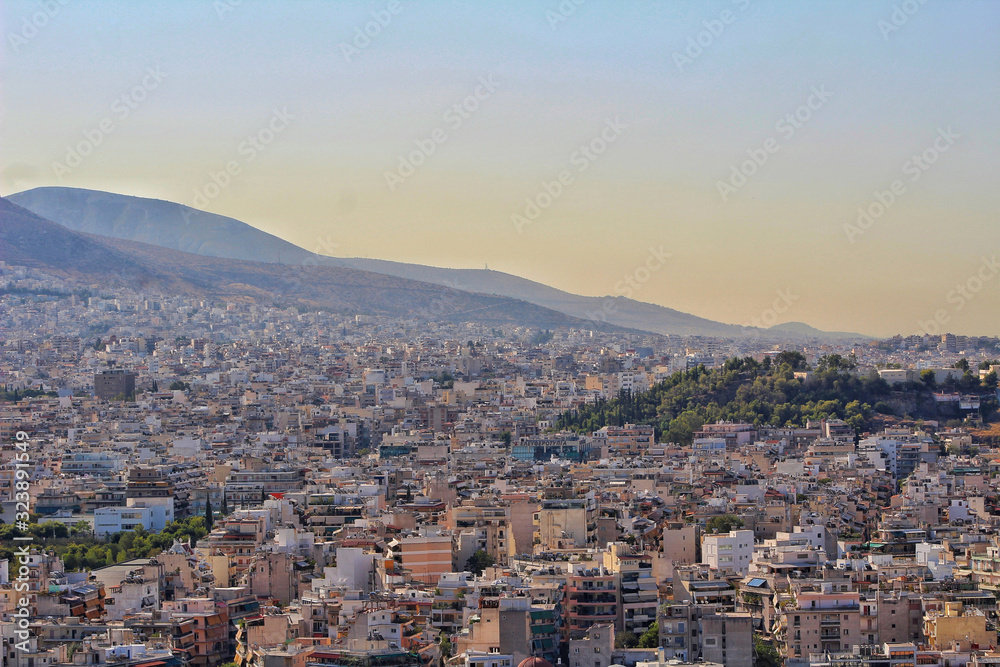 Obraz premium aerial view of athens greece