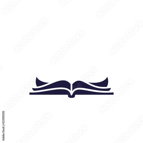 Isolated open book and stars silhouette style icon vector design