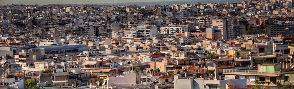 aerial view of athens