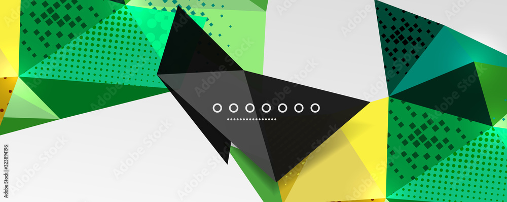 Abstract background - trendy low poly triangle shapes polygonal pattern. Vector Illustration For Wallpaper, Banner, Background, Card, Book Illustration, landing page