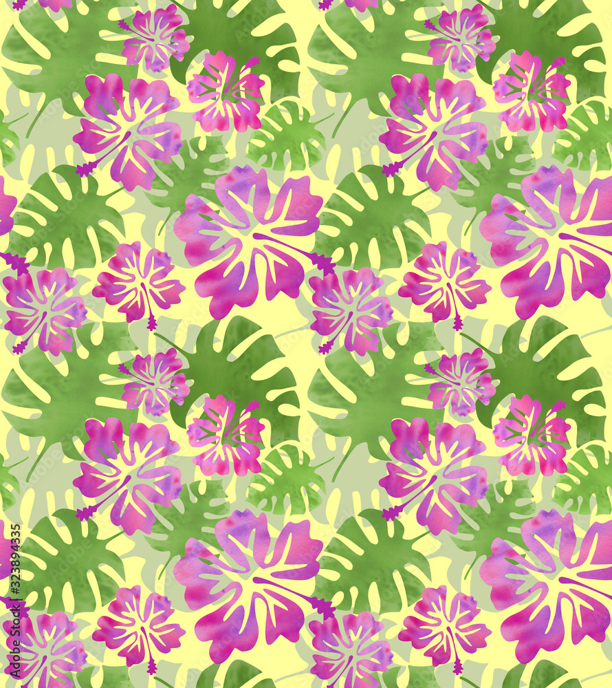 Vacation, summer, travel, hawaii seamless pattern design for any purpose.