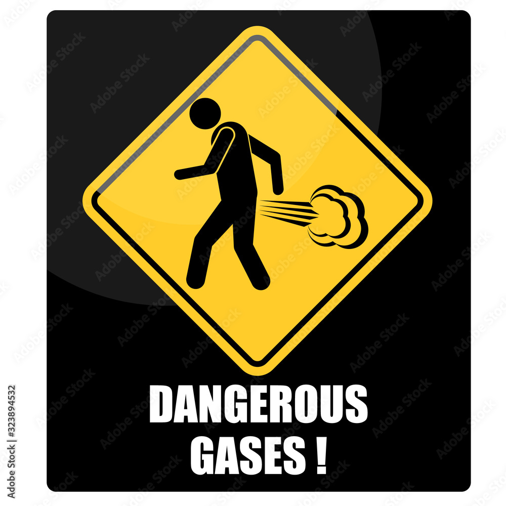 warning sign, dangerous gases warning sign, dangerous gases