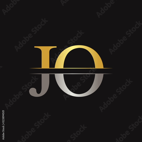 JO letter Type Logo Design vector Template. Abstract Letter JO logo Design