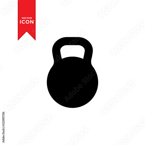Kettlebell icon vector. Simple design on trendy design.