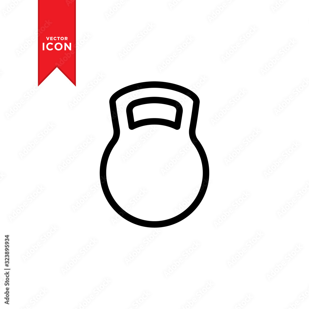 Fototapeta premium Kettlebell icon vector. Simple design on trendy design.
