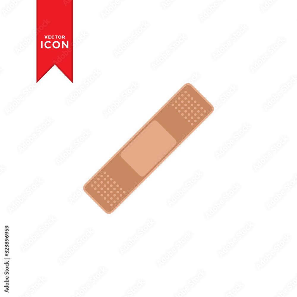 Medical plaster icon vector. Band aid icon. Simple design on white background. Medical plaster icon vector. Band aid icon. Simple design on white background.