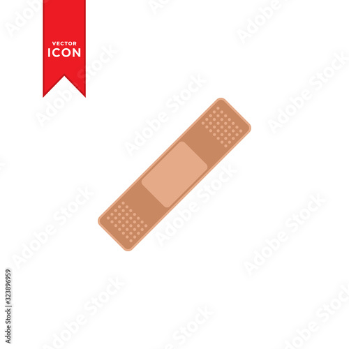 Medical plaster icon vector. Band aid icon. Simple design on white background.
