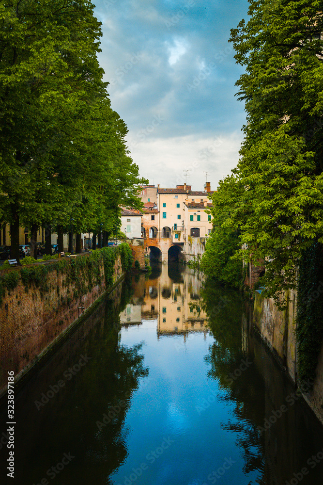 Rio of Mantova (Rio di Mantova), the famous canal that crosses the ancient city