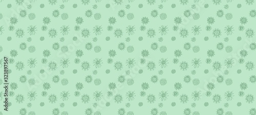 green background image. doodle viruses drawing