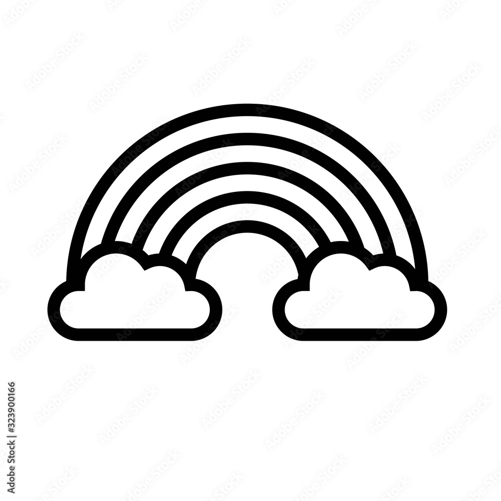 Rainbow with clouds icon, Saint patrick's day related vector Rainbow with clouds icon, Saint patrick's day related vector