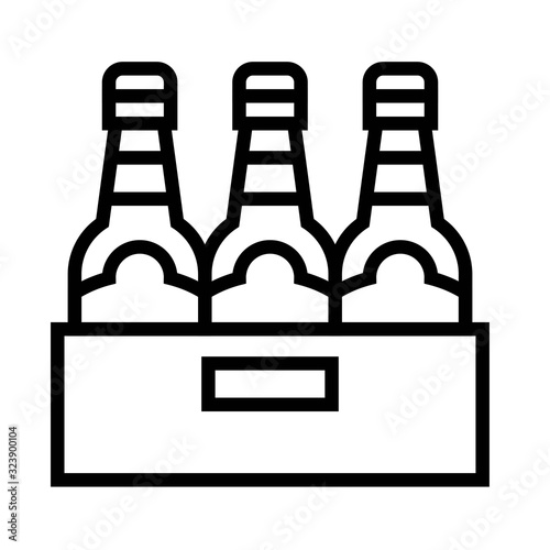 Bottle crate icon, Saint patrick's day related vector