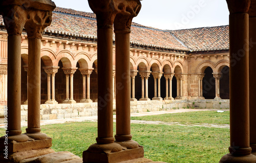 cloister of saint pedro cathedral,soria,spain photo