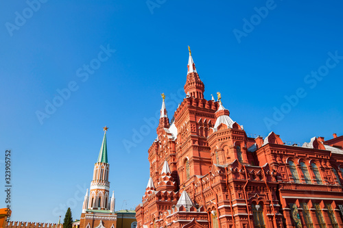 State Historical Museum on red square in Moscow, Russia